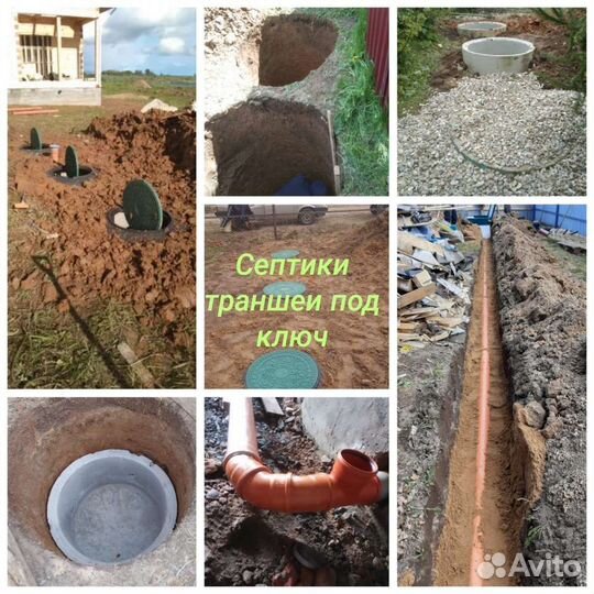 Бурение/копка колодцев септиков за один день