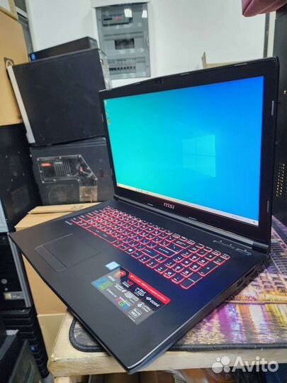 Игровой ноутбук MSi i7-7700HQ 16gb GTX1050ti 4gb