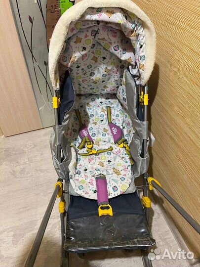 Детские санки коляска с колесами Nika kids