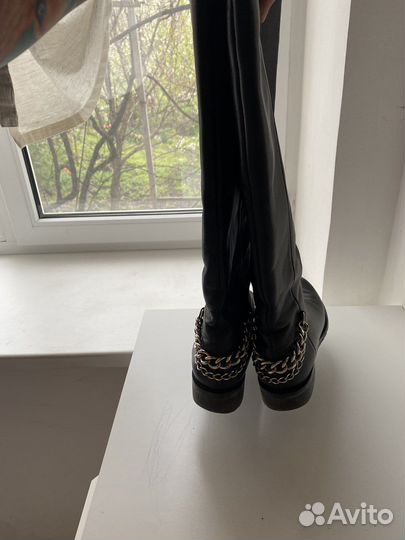 Сапоги женские кожаные демисезон 37