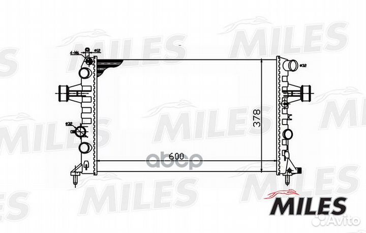 Радиатор opel astra G 1.4-2.2 98-06 acrm034 Miles