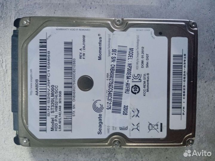 Жесткий диск для ноутбука hdd 320GB Seagate