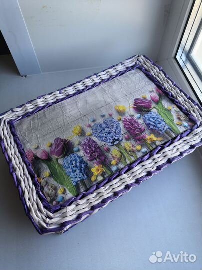 Шкатулка из бумажной лозы