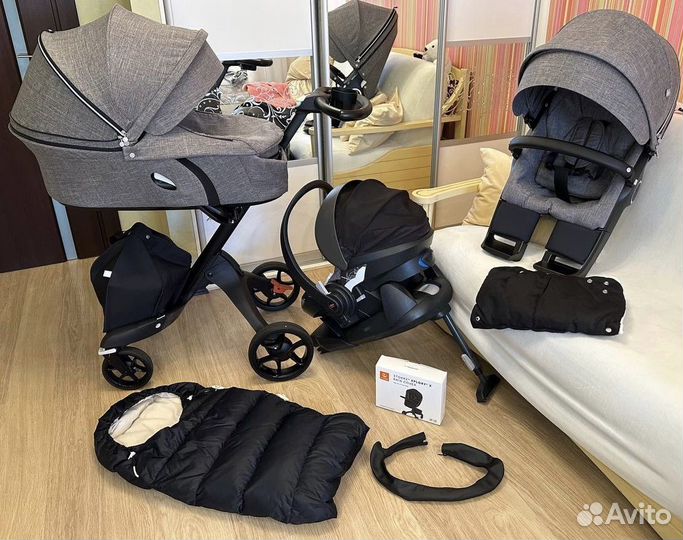 Коляска Stokke Xplory v6 4 в 1 с базой isofix