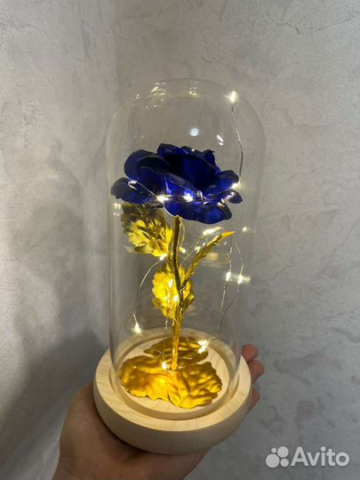 Роза в колбе с подсветкой