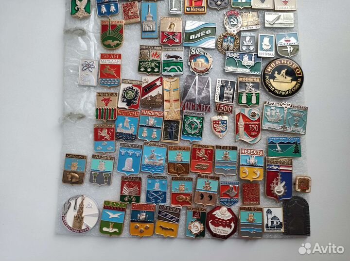 Значки города, Плес, Кострома, Иваново, гербы