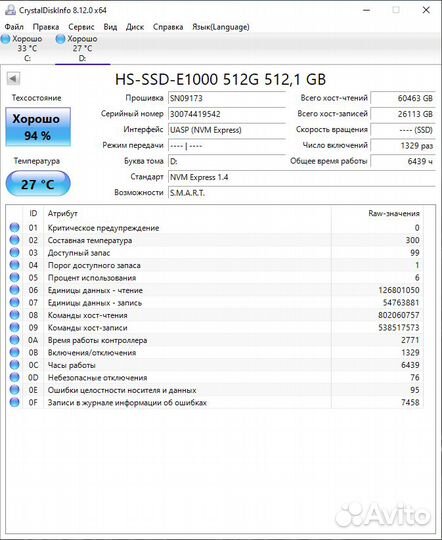 SSD M.2 hikvision E1000 512GB