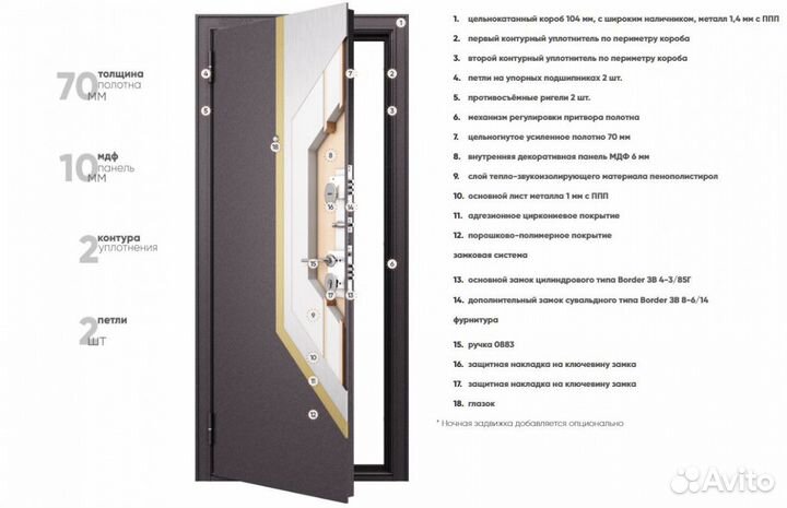 Дверь входная металлическая