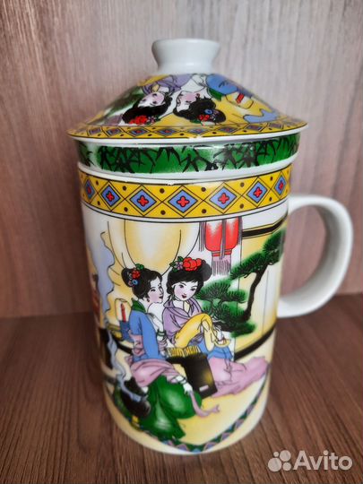 Чашка с крышкой и колбой для заварки Royal Ceramic