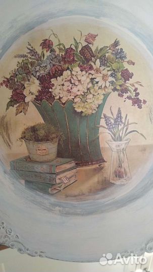 Тарелка декоративная пластиковая Старый прованс