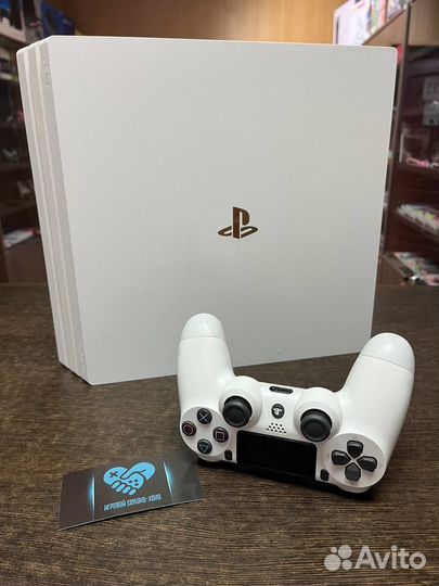 Белая PlayStation 4 Pro +Игры в подарок тихая PS4