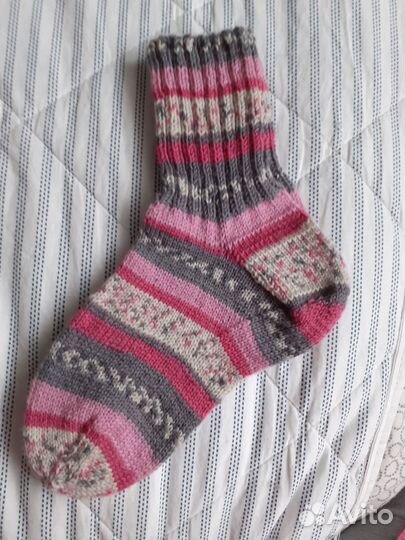 Носки шерстяные ручной вязки 38-39