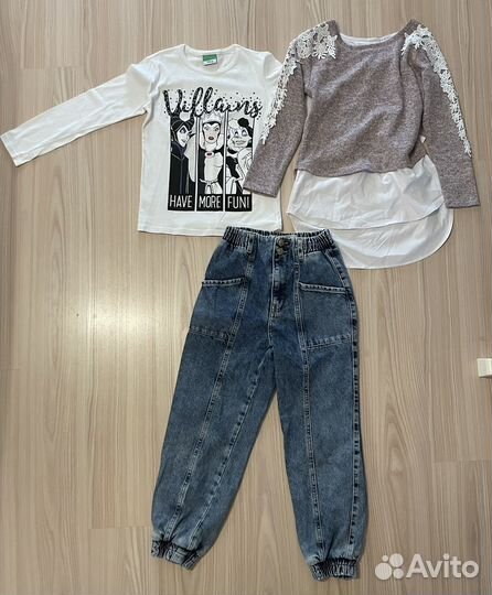 Вещи пакетом на девочку размер 128