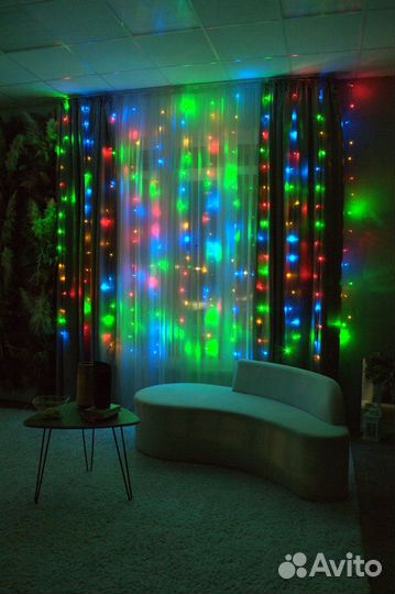 Гирлянда штора (занавес) светодиодная