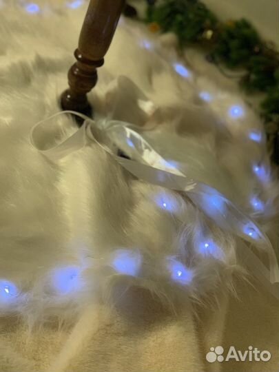 Коврик под елку юбка под елку с гирляндой