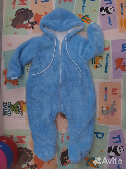 Комбинезон плюшевый утепленнный 74