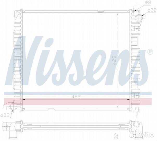 Радиатор охлаждения двс land rover freelander (199