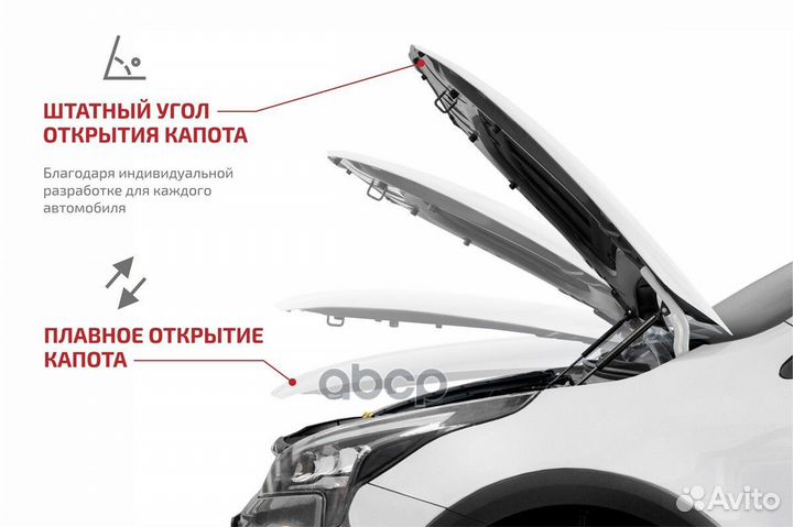 Амортизаторы капота toyota RAV 4 13- (2шт +