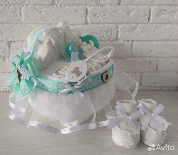 Торт из памперсов подгузников