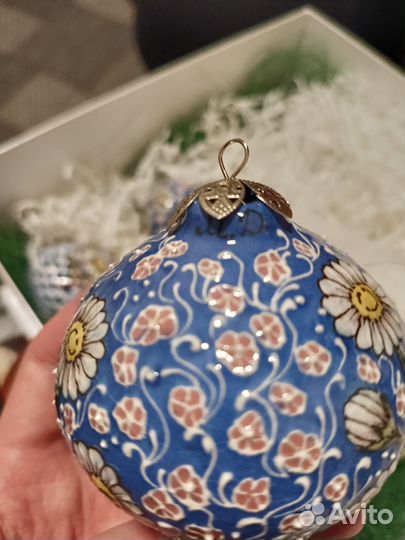 Ёлочные фарфоровые новогодние игрушки