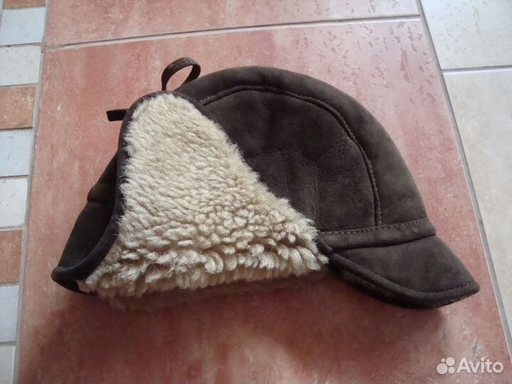 Шапка ушанка из овчины