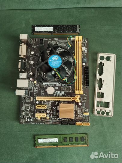 Asus H81M-K + Intel G3260 + кулер