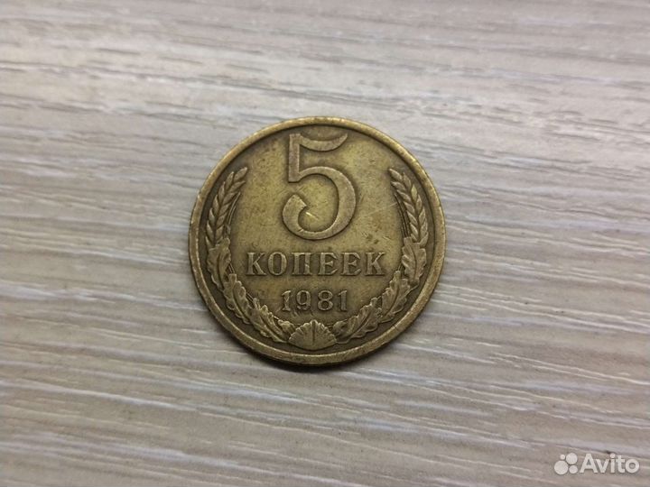 Монета 5 копеек СССР 1981