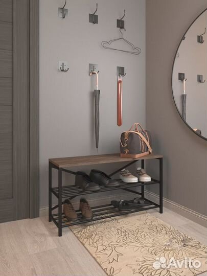 Обувница loft с сидением из лдсп