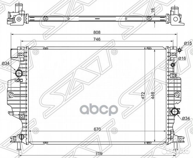Радиатор Ford Mondeo 14-19 / Galaxy 15-19 / S-MAX