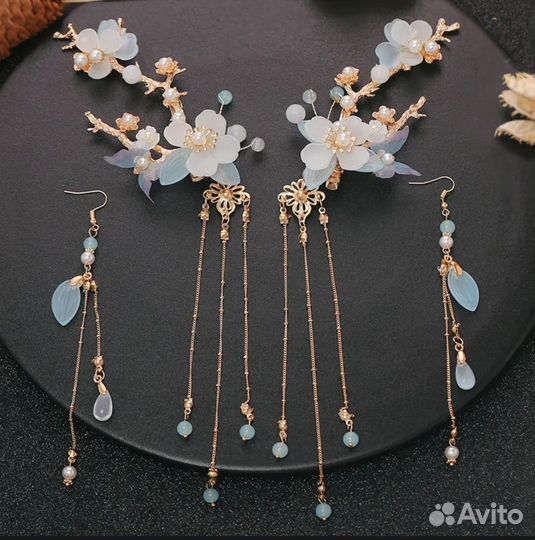 Украшения заколки гребень в китайском стиле Ханьфу