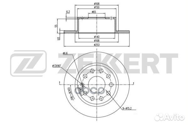 Диск торм. зад. Skoda Octavia (5E ) 12- bs-6289