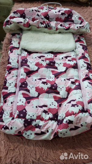 Зимний конверт в прогулочную коляску