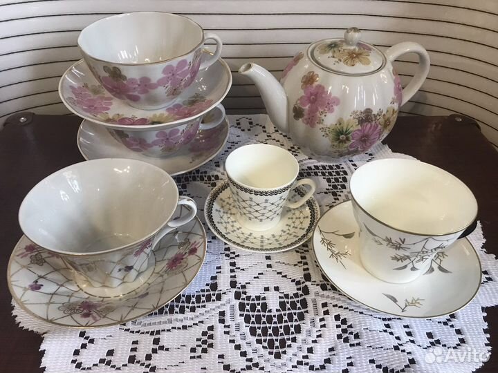 Лфз,чайные,кофейные,чайник фарфор СССР