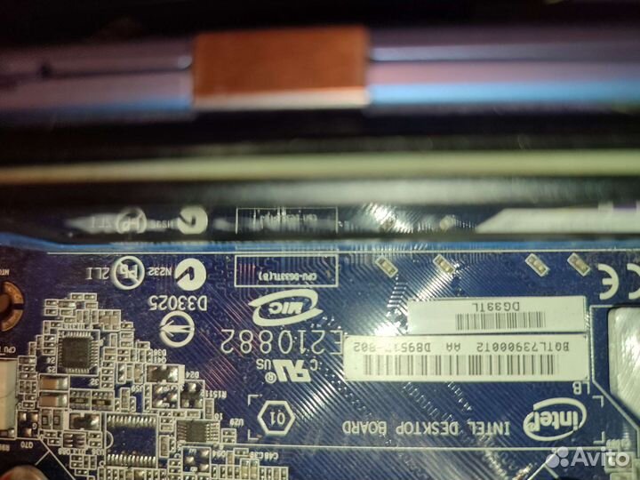 Материнская плата s775 с процессором и памятью