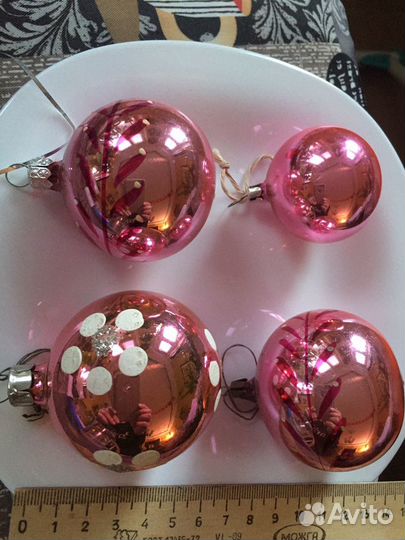 Игрушки ёлочные стекло СССР