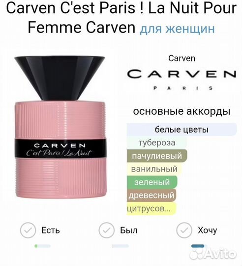 Парфюм Carven C'est Paris La Nuit