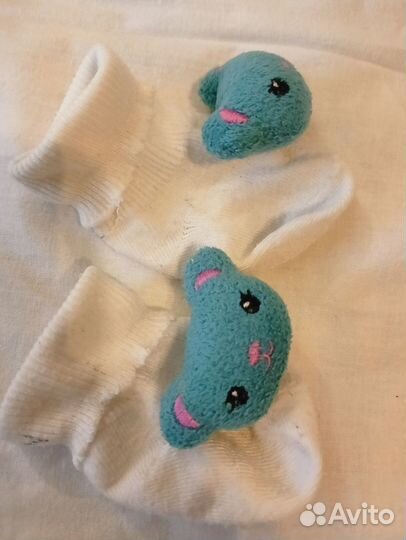 Носочки- погремушки для новорожденных 0-6 мес