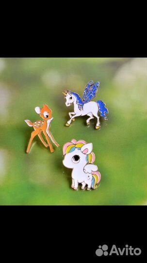 Значки «Радужная лошадка»«Оленёнок»«Лошадка»