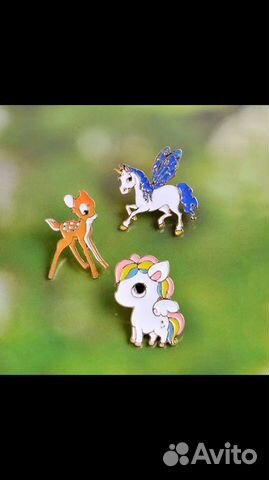Значки «Радужная лошадка»«Оленёнок»«Лошадка»