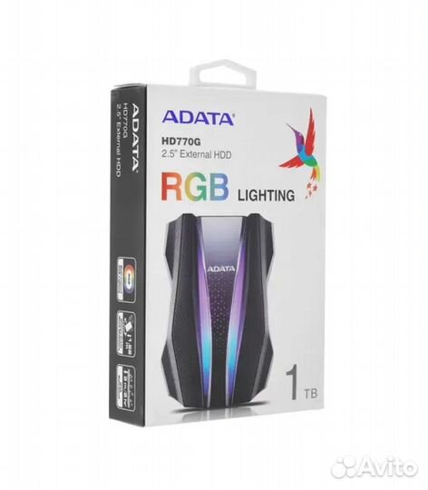 1 тб Внешний HDD накопитель adata HD770G, черный