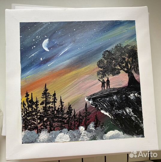 Картина 30х30 холст, акрил