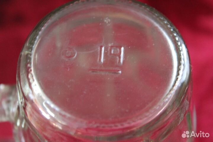 Винтажная стеклянная кружка для пива