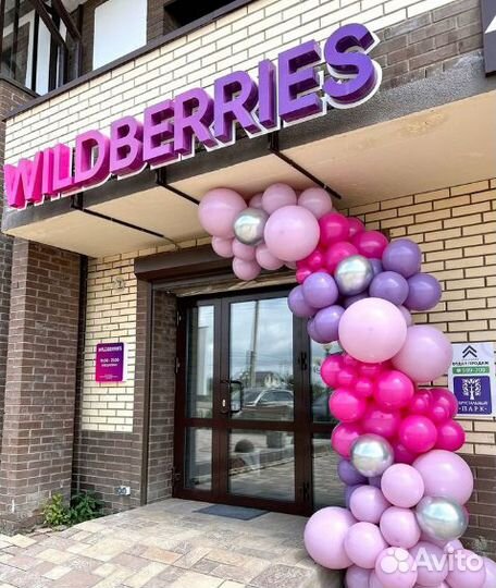 Арка из воздушных шаров. Фасадное оформление