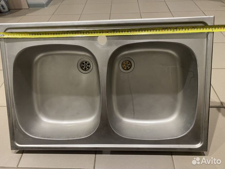 Раковина двойная нержавейка