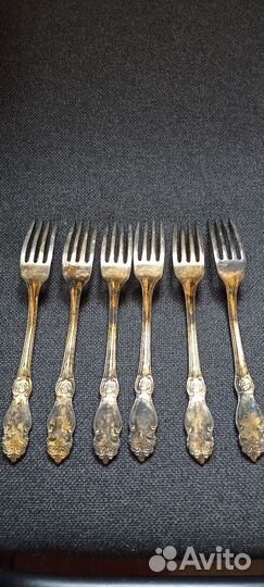 Вилки десертные СССР позолота