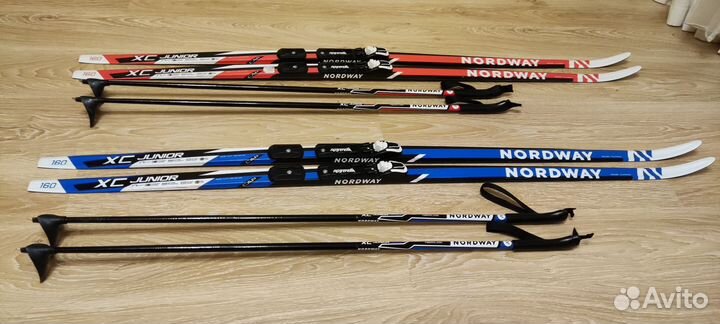 Комплект лыжный Nordway NNN 160см /лыжи+палки
