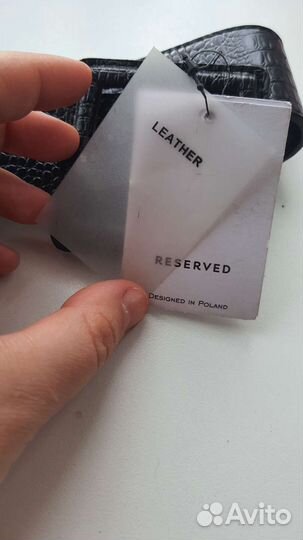 Ремень новый женский кожаный черный,reserved