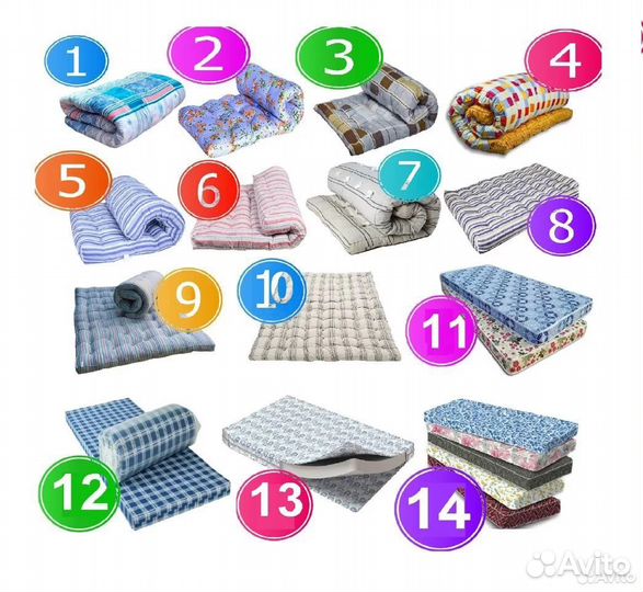 Матрас ватный (разные размеры )