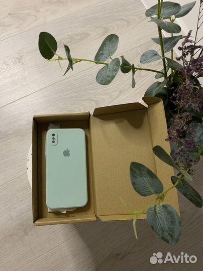 Чехол на iPhone xs мятный новый