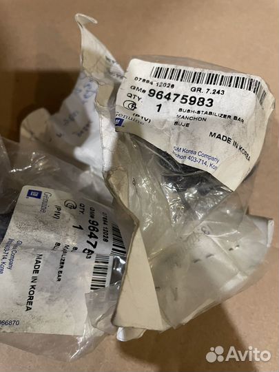 Втулки стабилизатора